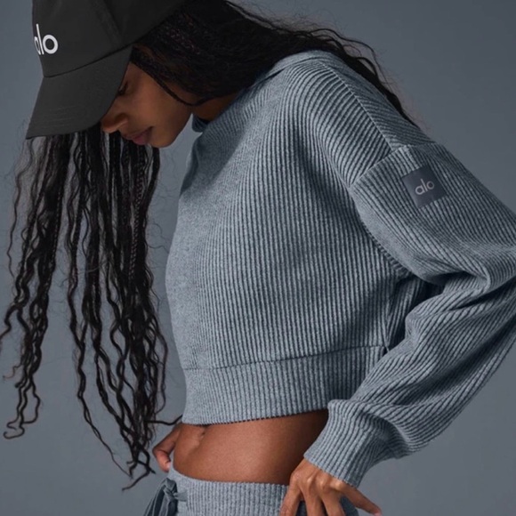 ALO Yoga Steel Blue Muse Hoodie. Sold out color. - Picture 2 of 7